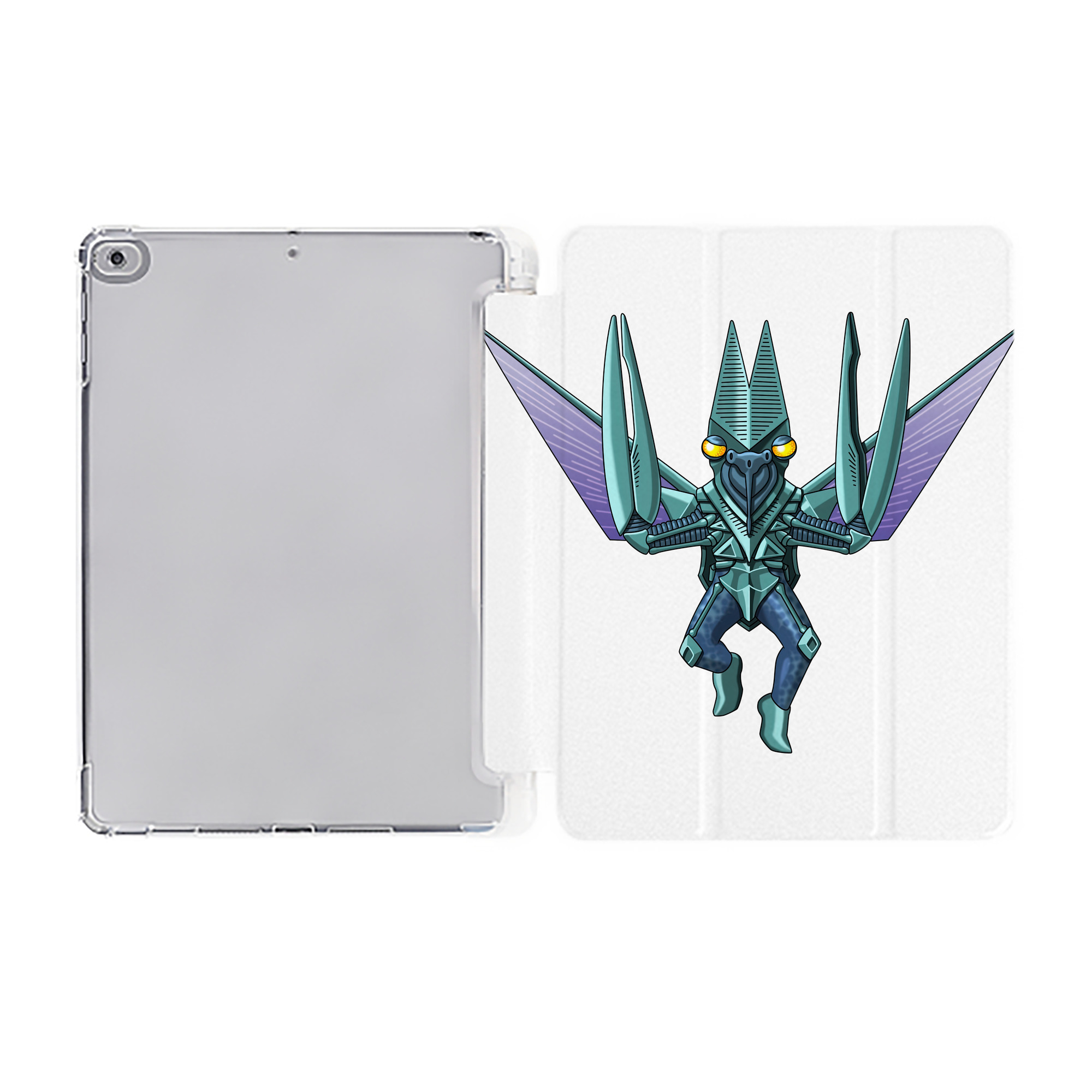 （画像用） ウルトラマン Ultraman IPad ケース ペン収納付き 三つ折りスタンド PUレザー×シリコン 対応機種9.5/10.5/10.9インチ